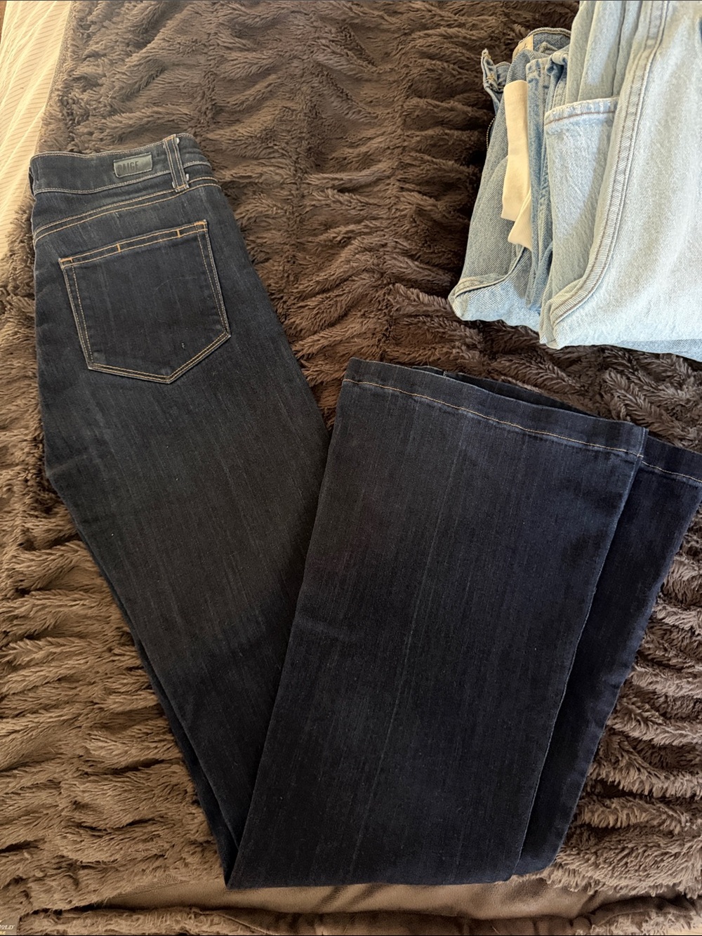 PAIGE Women's Boot Cut Jeans - Dark Indigo